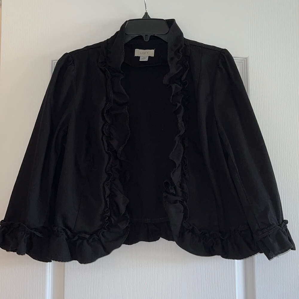 Ann Taylor Loft Cropped Blazer Sz Med